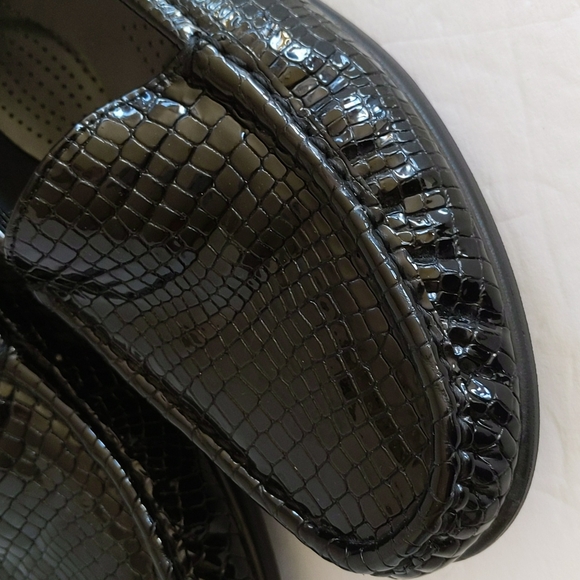 SAS Tripad Patent Leather Crocodile Moccasin Loafer 11.5 Black - Picture 5 of 16